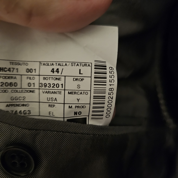 Armani Collezioni Black Silk Wool Blend Blazer Mens Suit Jacket Size 44L - Picture 9 of 10